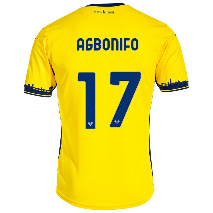 Damen Richi Agbonifo #17 Gelb Auswärtstrikot Trikot 2023/24 T-Shirt