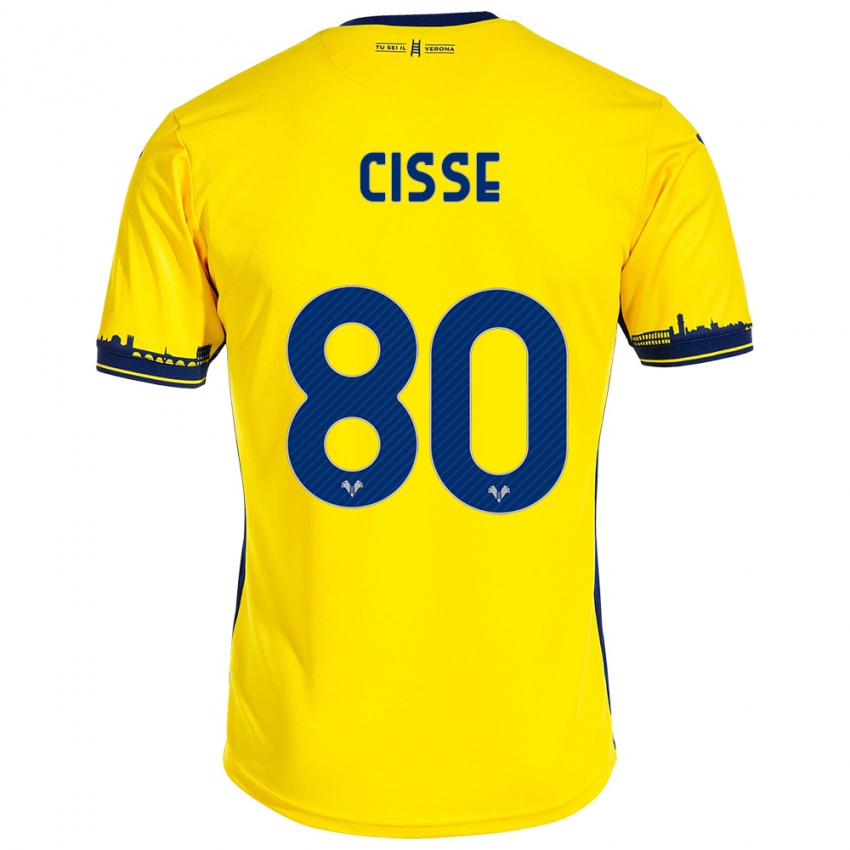 Damen Alphadjo Cissè #80 Gelb Auswärtstrikot Trikot 2023/24 T-Shirt