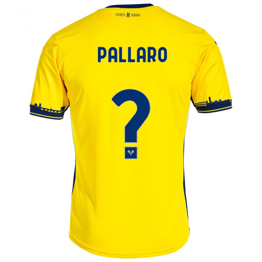 Damen Alessandro Pallaro #0 Gelb Auswärtstrikot Trikot 2023/24 T-Shirt