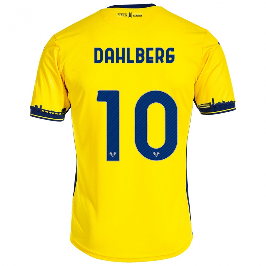 Damen Jonna Dahlberg #10 Gelb Auswärtstrikot Trikot 2023/24 T-Shirt