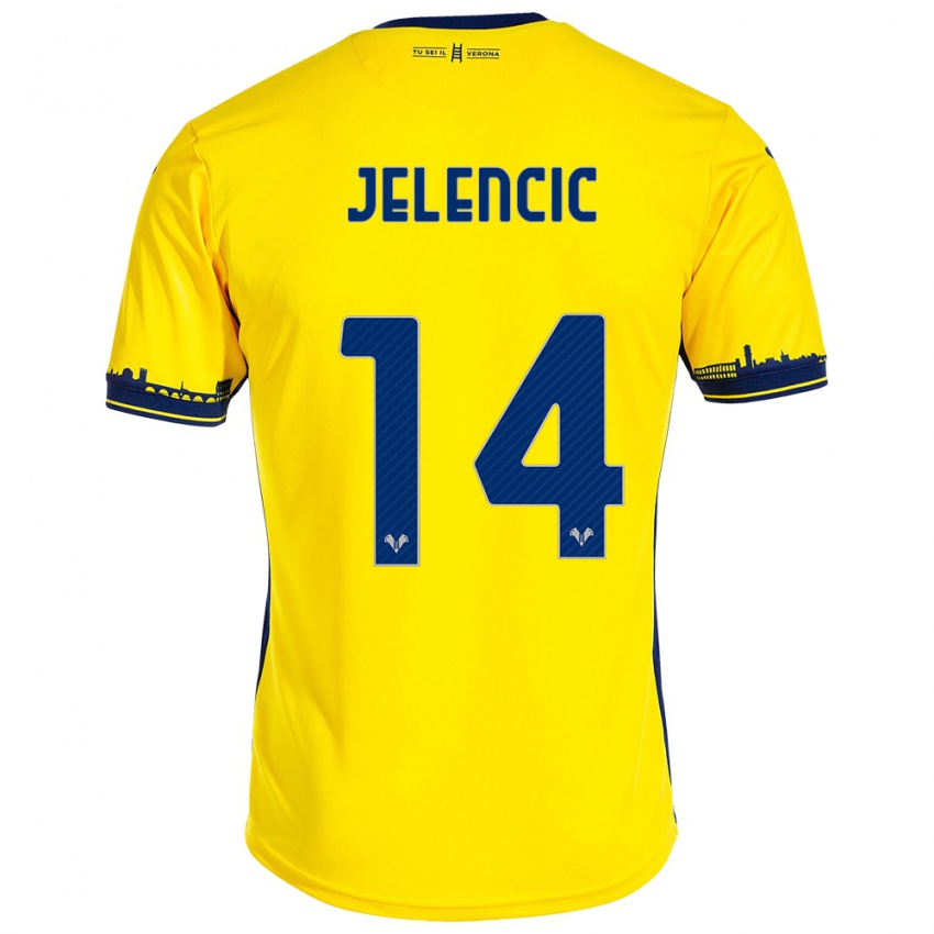 Damen Ana Jelencic #14 Gelb Auswärtstrikot Trikot 2023/24 T-Shirt