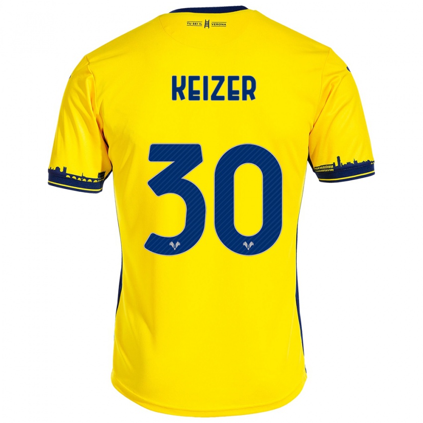 Damen Fanny Keizer #30 Gelb Auswärtstrikot Trikot 2023/24 T-Shirt