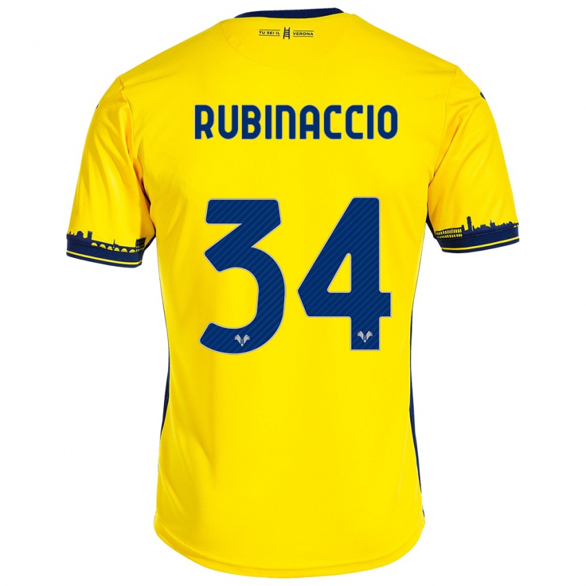 Damen Nikol Rubinaccio #34 Gelb Auswärtstrikot Trikot 2023/24 T-Shirt