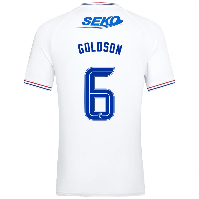 Damen Connor Goldson #6 Weiß Auswärtstrikot Trikot 2023/24 T-Shirt