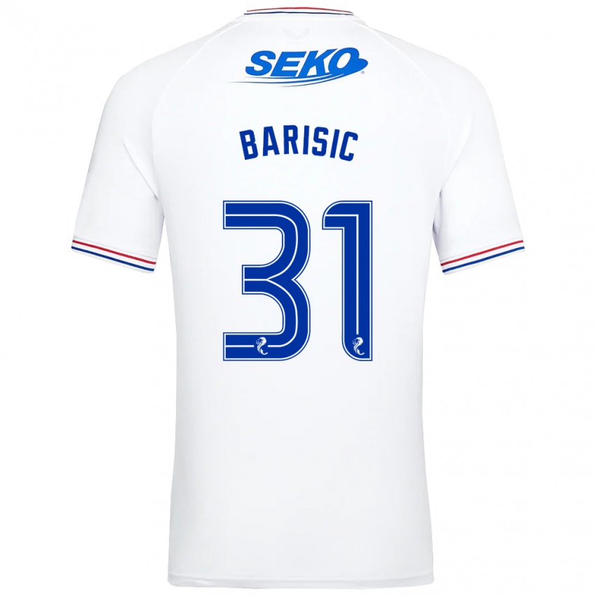 Damen Borna Barisic #31 Weiß Auswärtstrikot Trikot 2023/24 T-Shirt