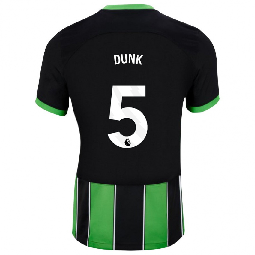 Damen Lewis Dunk #5 Schwarz Grün Auswärtstrikot Trikot 2023/24 T-Shirt