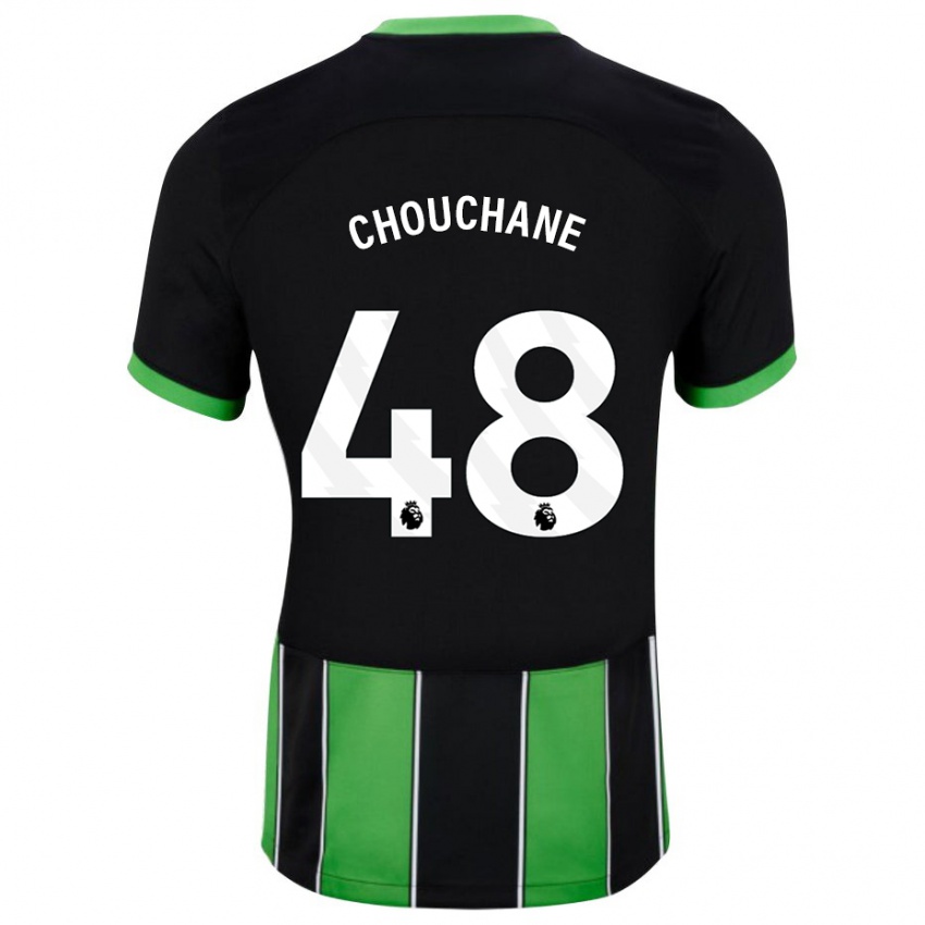 Damen Samy Chouchane #48 Schwarz Grün Auswärtstrikot Trikot 2023/24 T-Shirt