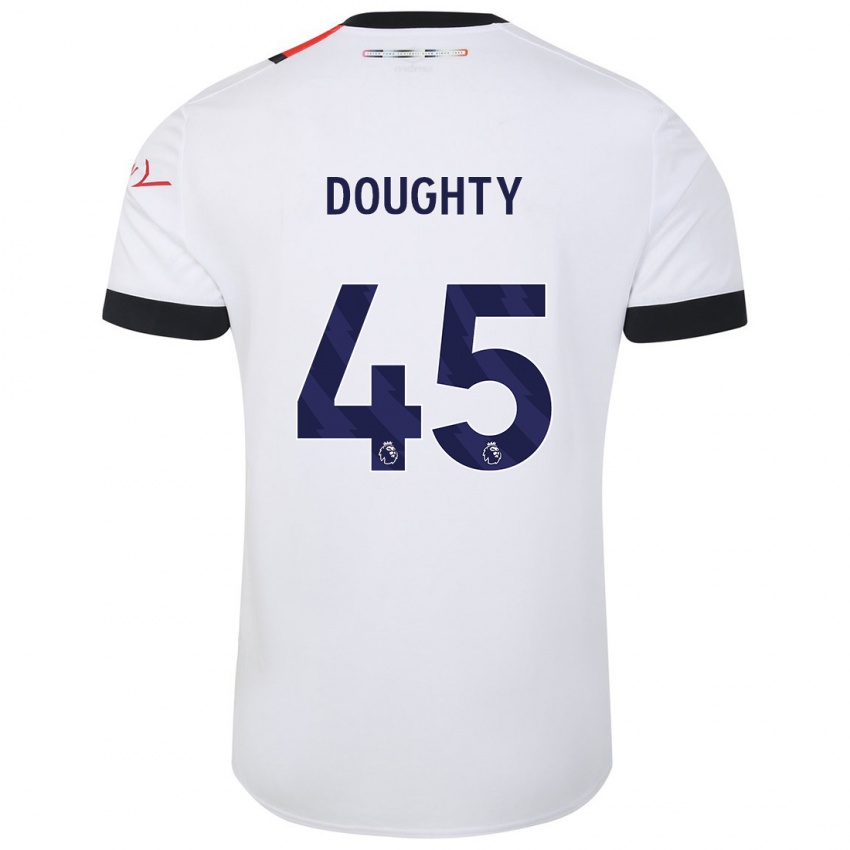 Damen Alfie Doughty #45 Weiß Auswärtstrikot Trikot 2023/24 T-Shirt