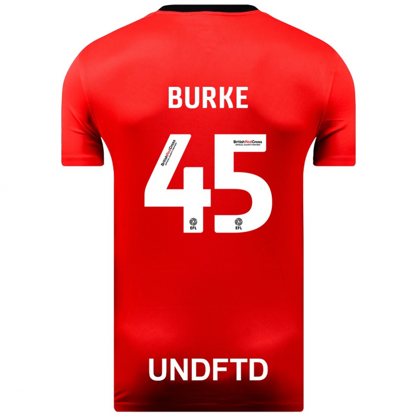 Damen Oliver Burke #45 Rot Auswärtstrikot Trikot 2023/24 T-Shirt