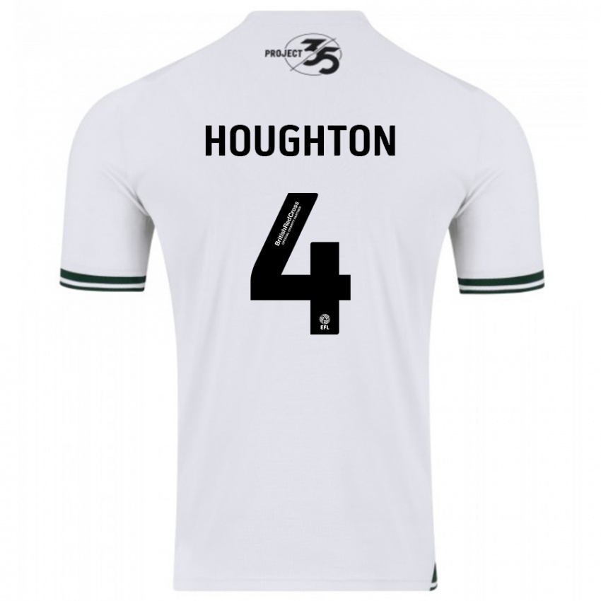 Damen Jordan Houghton #4 Weiß Auswärtstrikot Trikot 2023/24 T-Shirt