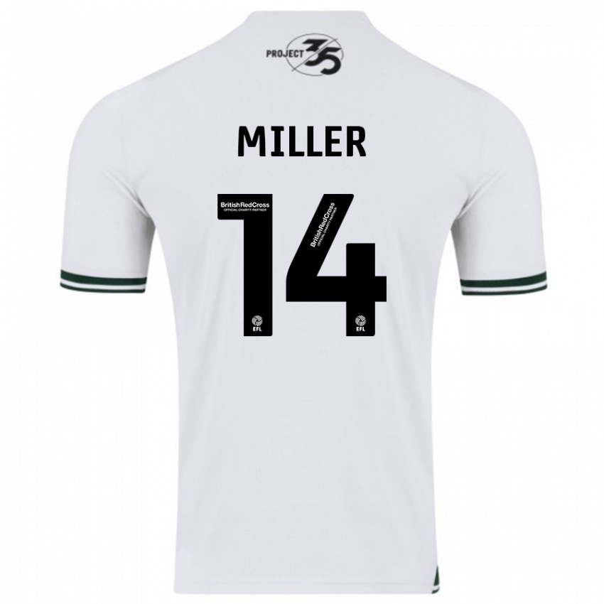 Damen Mickel Miller #14 Weiß Auswärtstrikot Trikot 2023/24 T-Shirt