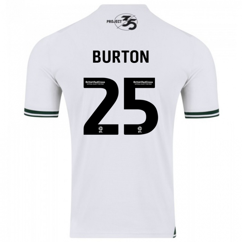 Damen Callum Burton #25 Weiß Auswärtstrikot Trikot 2023/24 T-Shirt