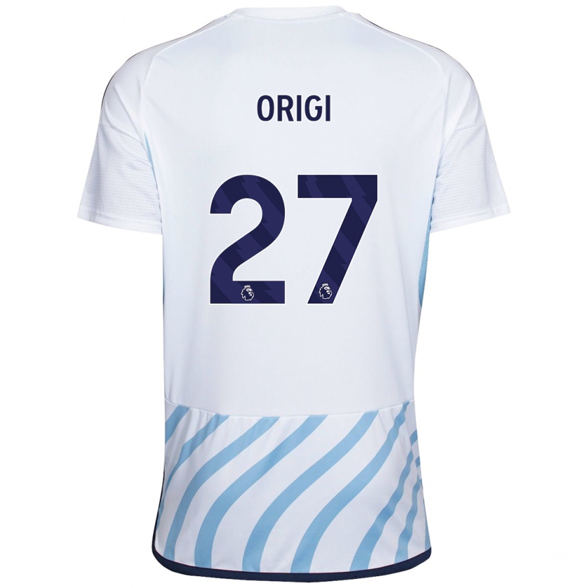 Damen Divock Origi #27 Weiß Blau Auswärtstrikot Trikot 2023/24 T-Shirt