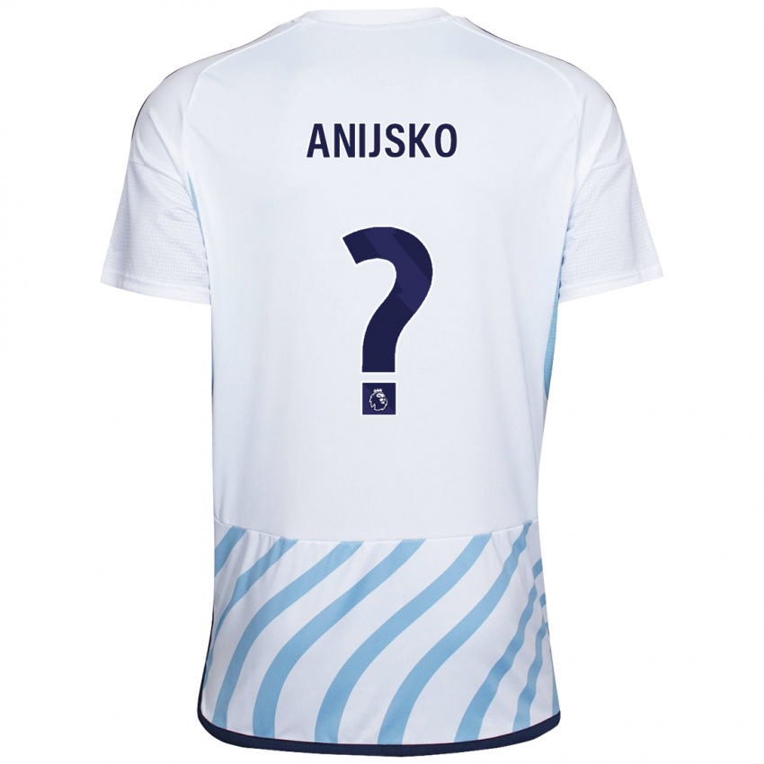 Damen Danny Anijsko #0 Weiß Blau Auswärtstrikot Trikot 2023/24 T-Shirt