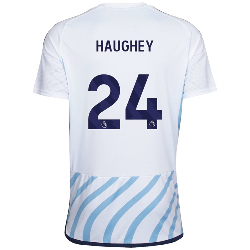 Damen Ella Haughey #24 Weiß Blau Auswärtstrikot Trikot 2023/24 T-Shirt