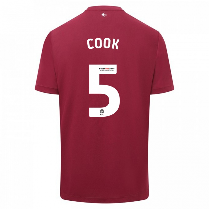 Damen Freddie Cook #5 Rot Auswärtstrikot Trikot 2023/24 T-Shirt