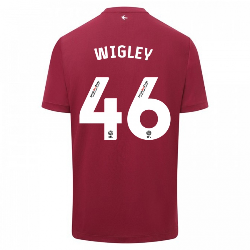 Damen Morgan Wigley #46 Rot Auswärtstrikot Trikot 2023/24 T-Shirt