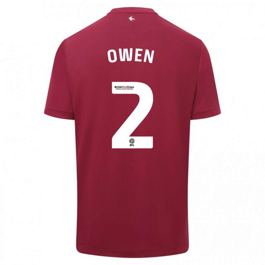 Damen Lisa Owen #2 Rot Auswärtstrikot Trikot 2023/24 T-Shirt