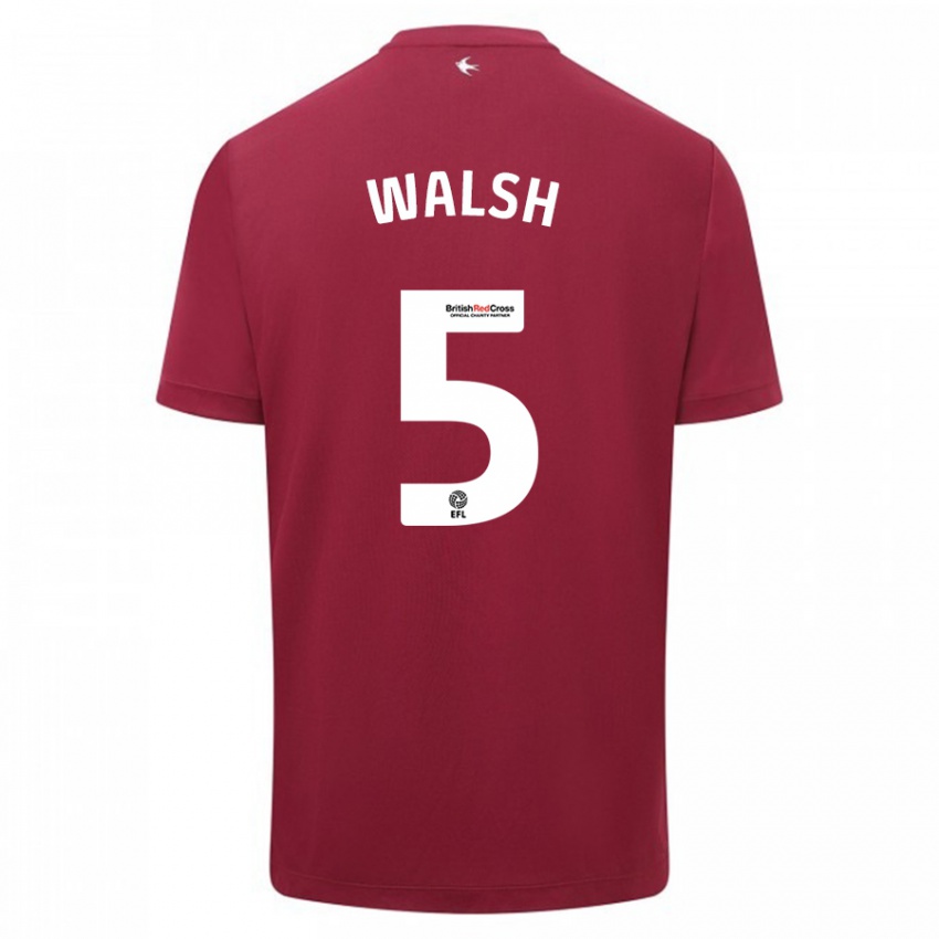 Damen Siobhan Walsh #5 Rot Auswärtstrikot Trikot 2023/24 T-Shirt