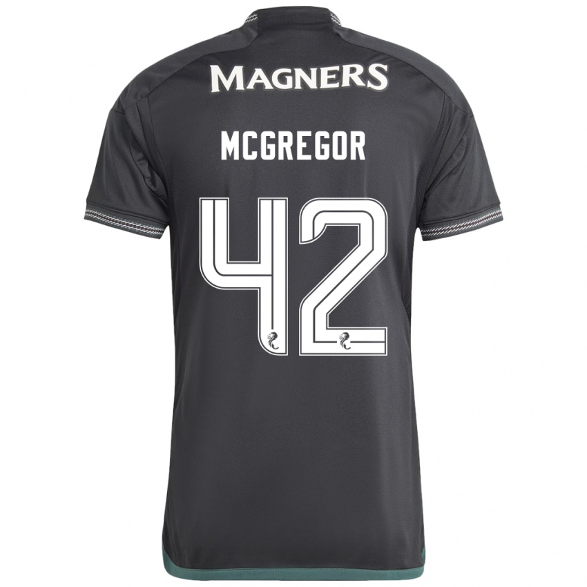 Damen Callum Mcgregor #42 Schwarz Auswärtstrikot Trikot 2023/24 T-Shirt
