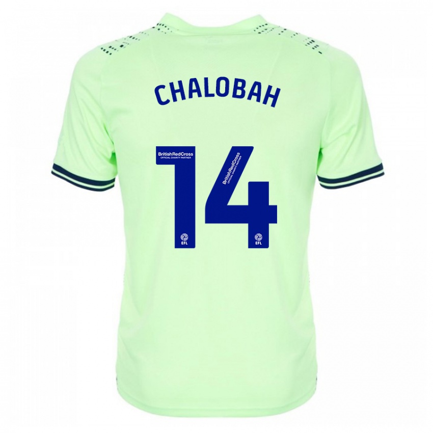 Damen Nathaniel Chalobah #14 Marine Auswärtstrikot Trikot 2023/24 T-Shirt