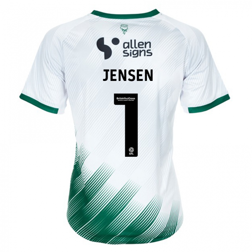 Damen Lukas Jensen #1 Weiß Auswärtstrikot Trikot 2023/24 T-Shirt