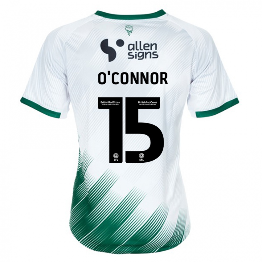 Damen Paudie O'connor #15 Weiß Auswärtstrikot Trikot 2023/24 T-Shirt