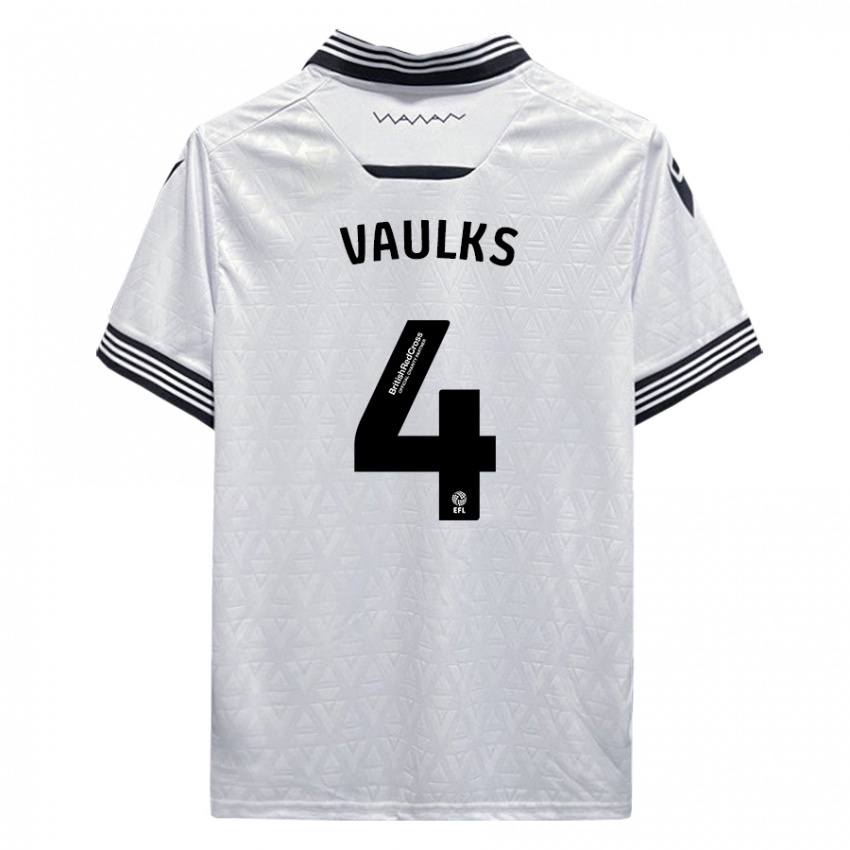 Damen Will Vaulks #4 Weiß Auswärtstrikot Trikot 2023/24 T-Shirt