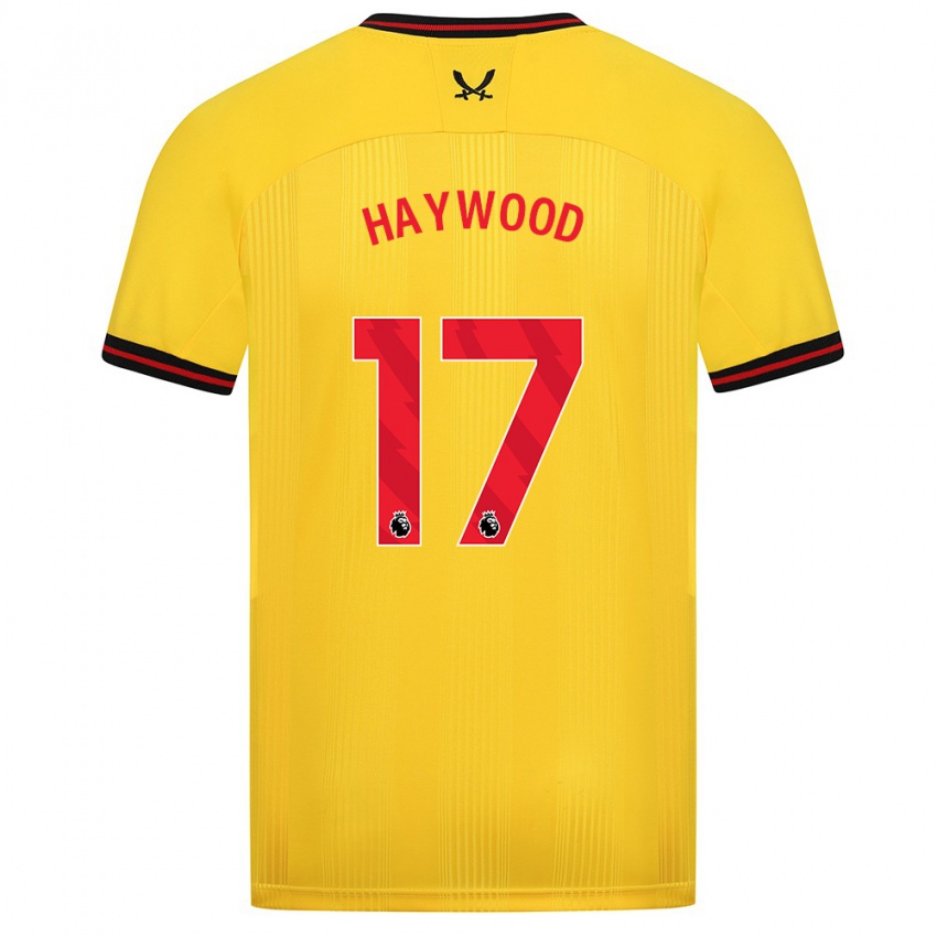 Damen Sophie Haywood #17 Gelb Auswärtstrikot Trikot 2023/24 T-Shirt