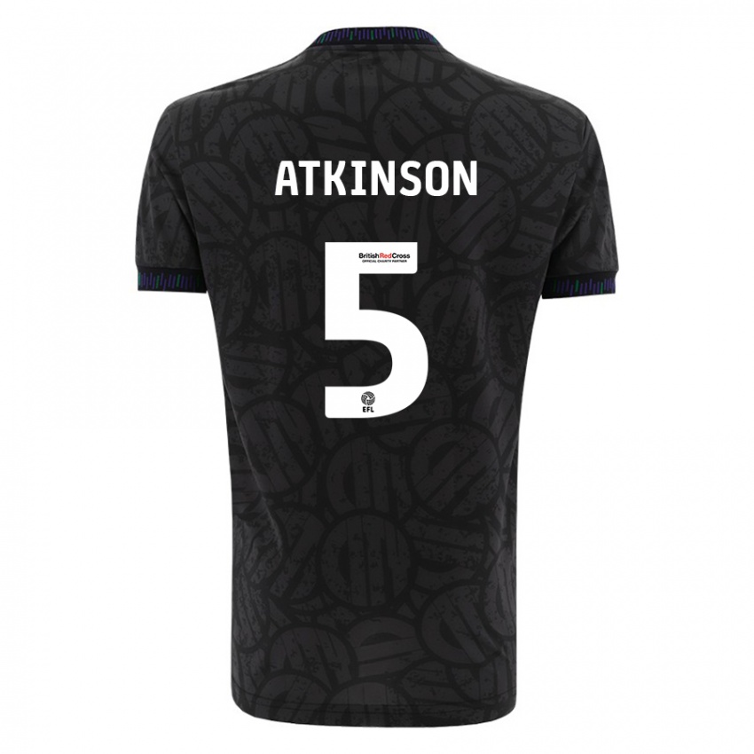 Damen Rob Atkinson #5 Schwarz Auswärtstrikot Trikot 2023/24 T-Shirt