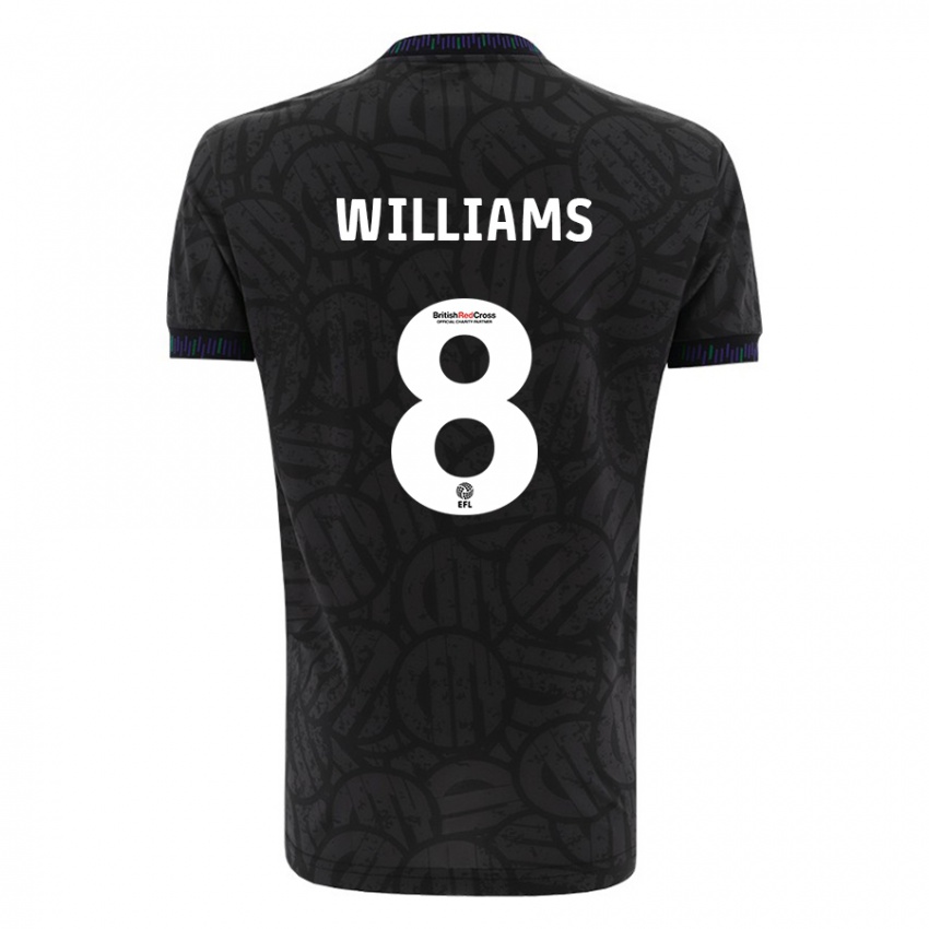 Damen Joe Williams #8 Schwarz Auswärtstrikot Trikot 2023/24 T-Shirt