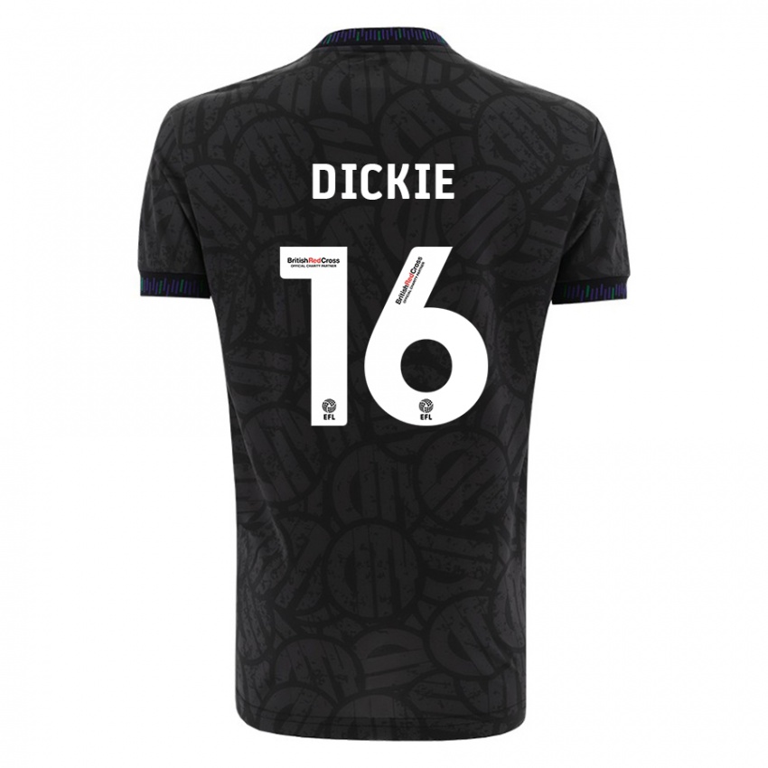 Damen Rob Dickie #16 Schwarz Auswärtstrikot Trikot 2023/24 T-Shirt