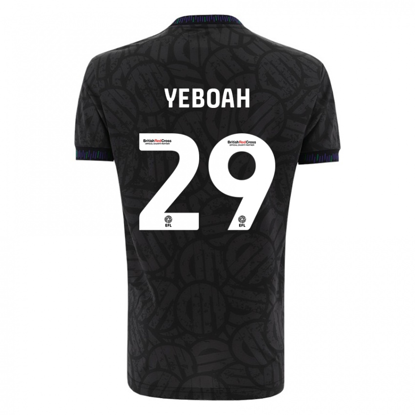 Damen Ephraim Yeboah #29 Schwarz Auswärtstrikot Trikot 2023/24 T-Shirt
