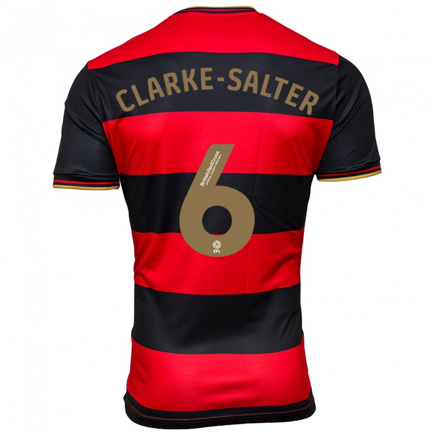 Damen Jake Clarke-Salter #6 Schwarz Rot Auswärtstrikot Trikot 2023/24 T-Shirt
