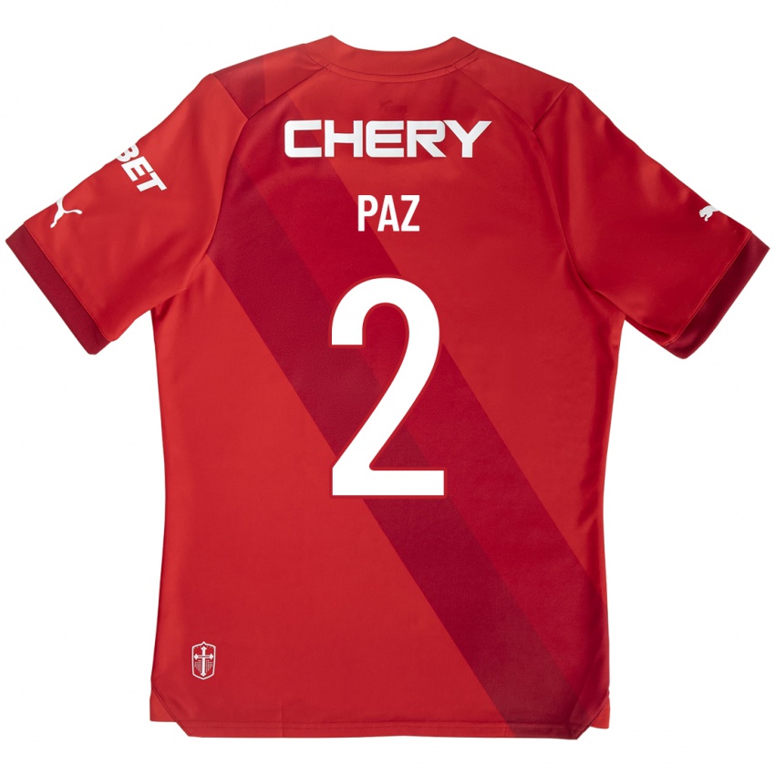 Damen Nehuen Paz #2 Rot Auswärtstrikot Trikot 2023/24 T-Shirt