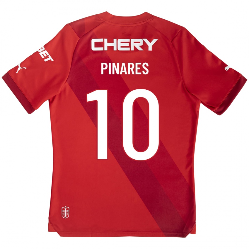 Damen Cesar Pinares #10 Rot Auswärtstrikot Trikot 2023/24 T-Shirt