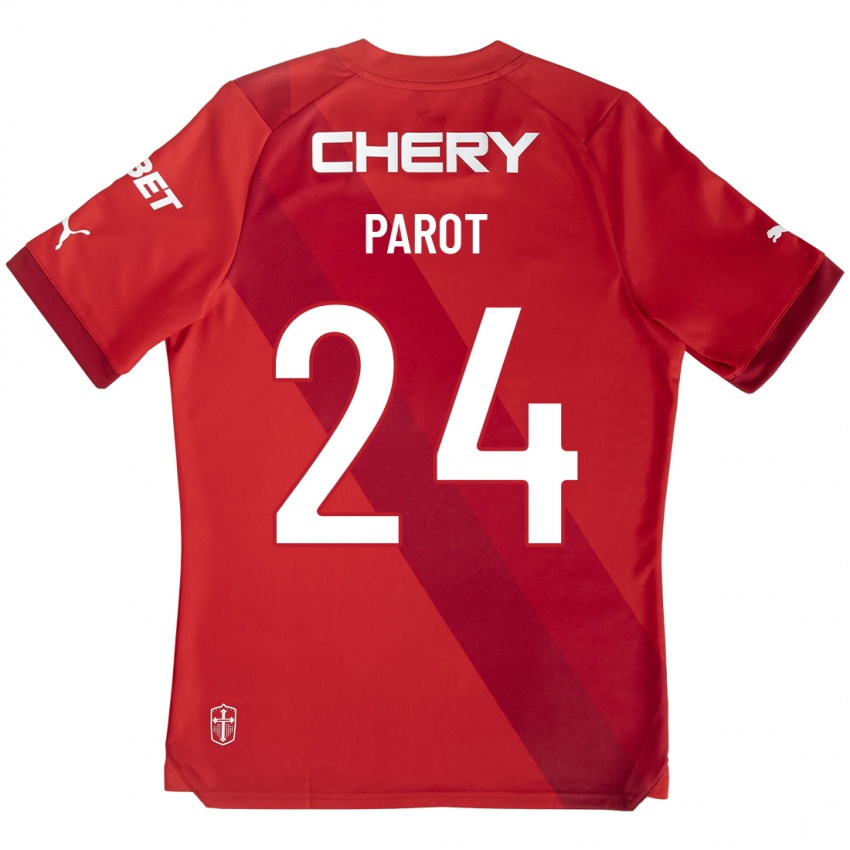 Damen Alfonso Parot #24 Rot Auswärtstrikot Trikot 2023/24 T-Shirt