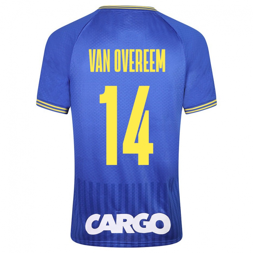 Damen Joris Van Overeem #14 Blau Auswärtstrikot Trikot 2023/24 T-Shirt