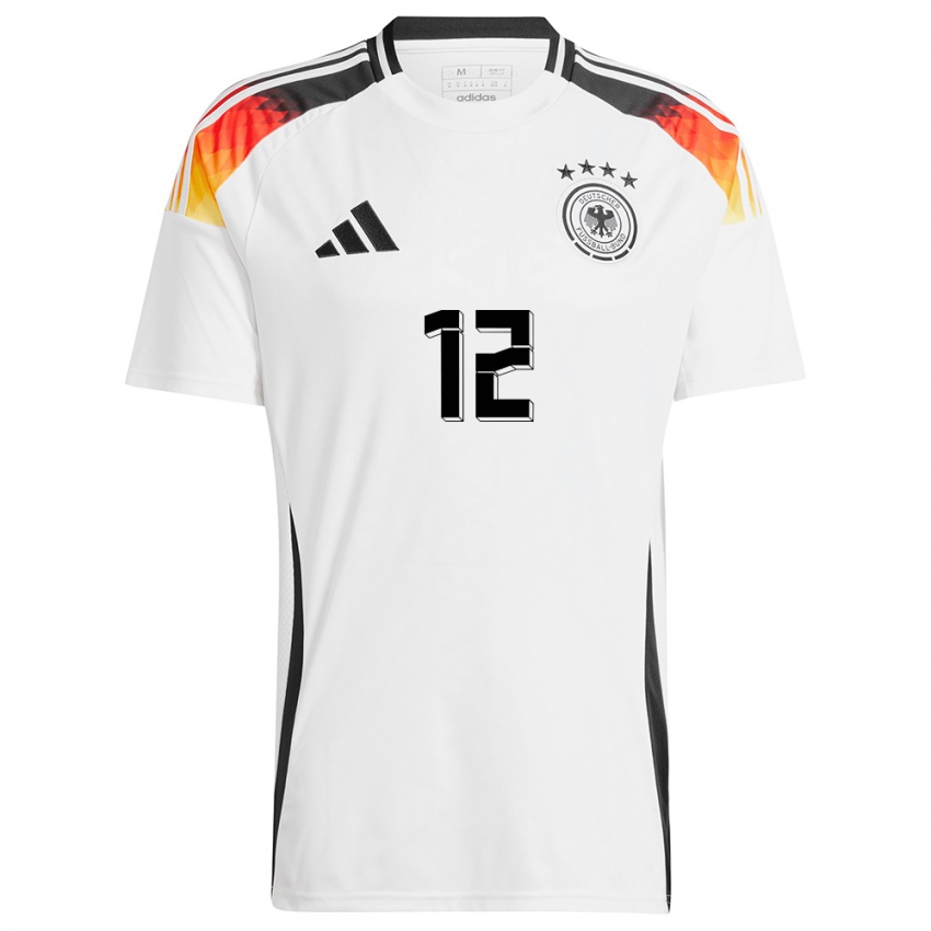 Kinder Deutschland Mio Backhaus #12 Weiß Heimtrikot Trikot 24-26 T-Shirt