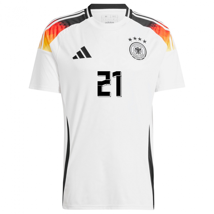 Kinder Deutschland Ilkay Gundogan #21 Weiß Heimtrikot Trikot 24-26 T-Shirt