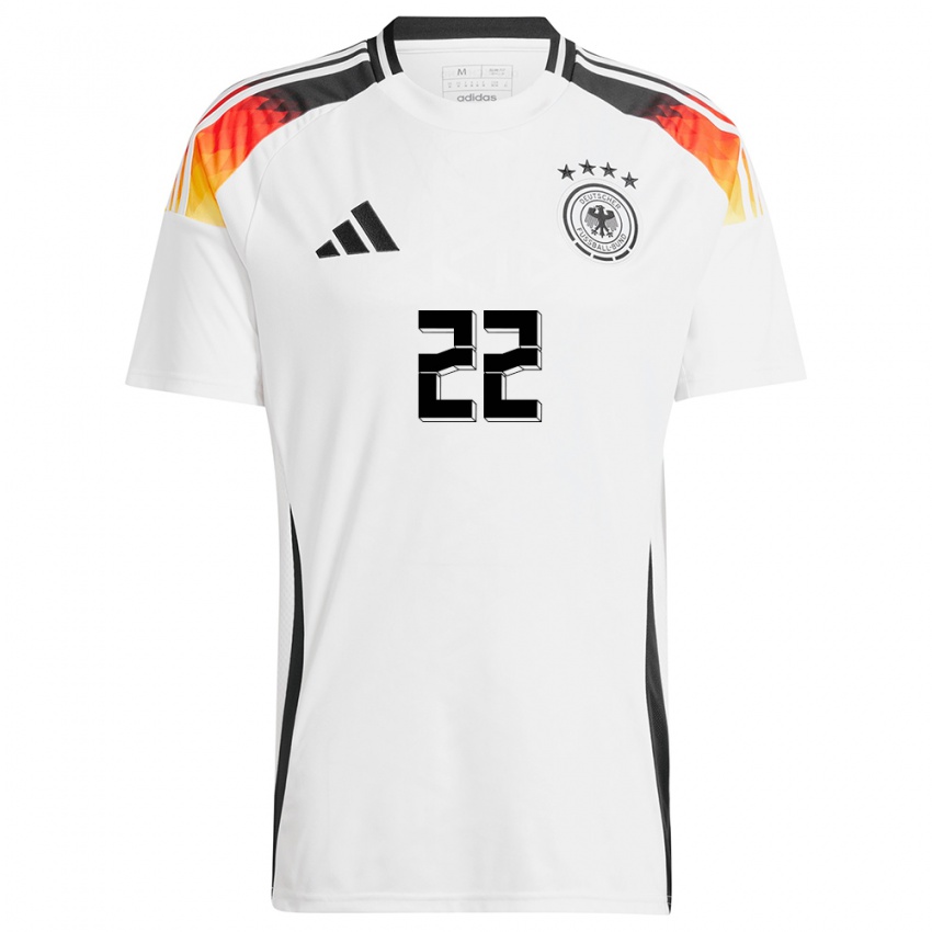 Kinder Deutschland Jule Brand #22 Weiß Heimtrikot Trikot 24-26 T-Shirt