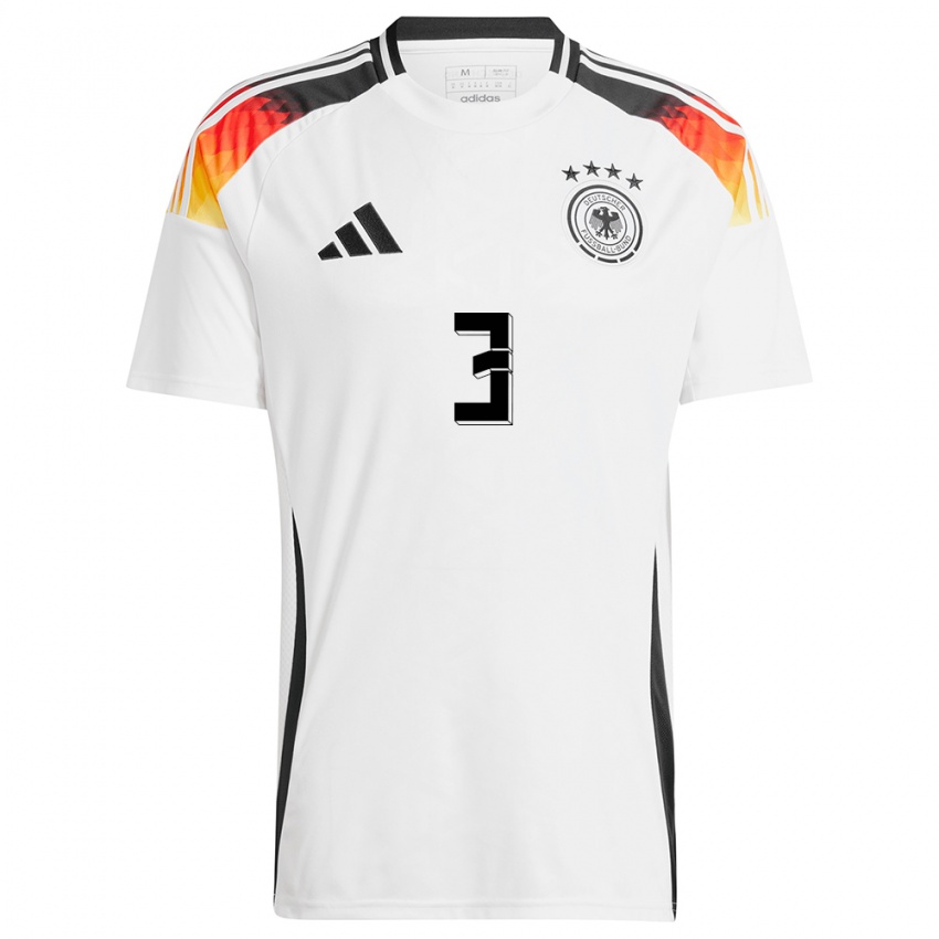 Kinder Deutschland Kathrin Hendrich #3 Weiß Heimtrikot Trikot 24-26 T-Shirt