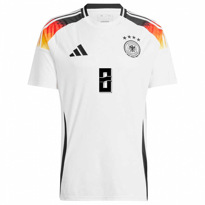 Kinder Deutschland Daniel Bunk #8 Weiß Heimtrikot Trikot 24-26 T-Shirt