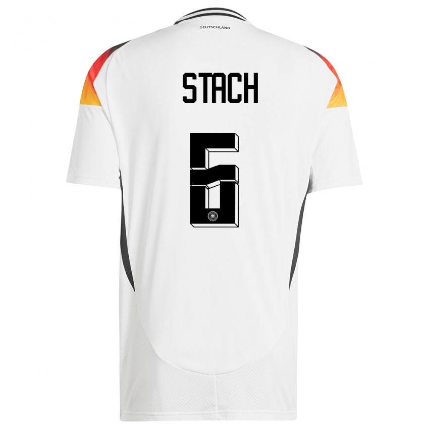 Kinder Deutschland Anton Stach #6 Weiß Heimtrikot Trikot 24-26 T-Shirt