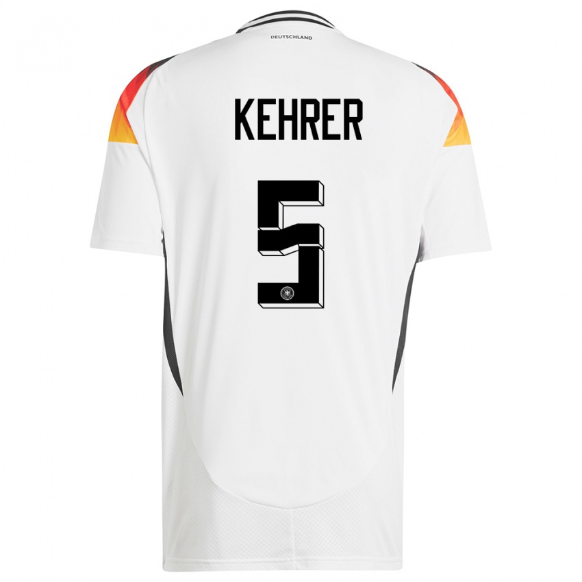 Kinder Deutschland Thilo Kehrer #5 Weiß Heimtrikot Trikot 24-26 T-Shirt