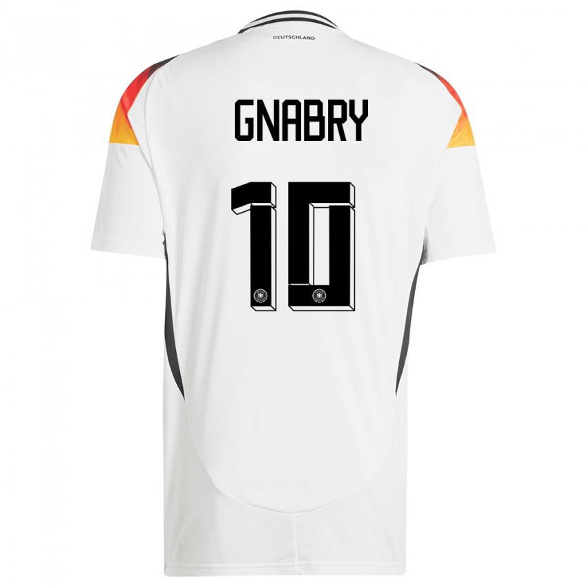 Kinder Deutschland Serge Gnabry #10 Weiß Heimtrikot Trikot 24-26 T-Shirt