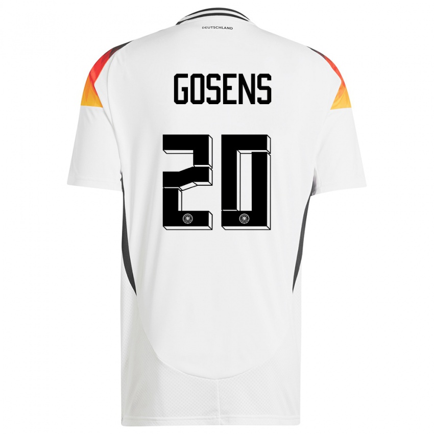 Kinder Deutschland Robin Gosens #20 Weiß Heimtrikot Trikot 24-26 T-Shirt