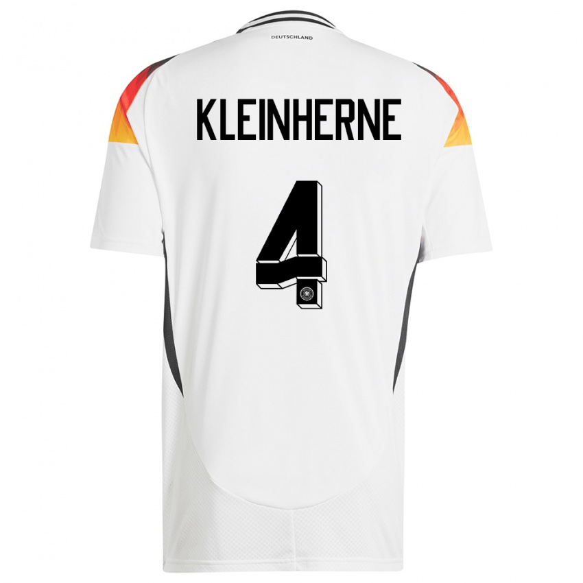 Kinder Deutschland Sophia Kleinherne #4 Weiß Heimtrikot Trikot 24-26 T-Shirt