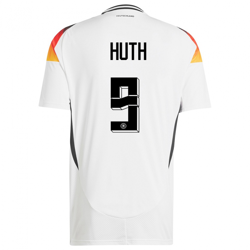 Kinder Deutschland Svenja Huth #9 Weiß Heimtrikot Trikot 24-26 T-Shirt