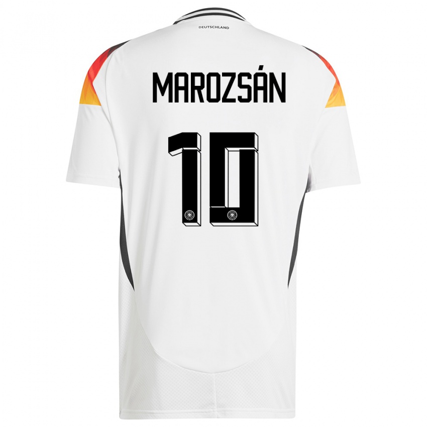 Kinder Deutschland Dzsenifer Marozsan #10 Weiß Heimtrikot Trikot 24-26 T-Shirt